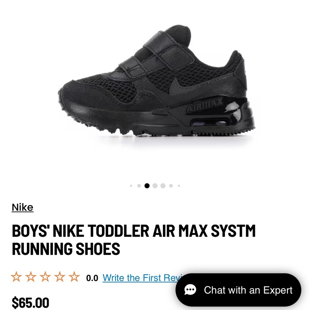 Nike airmax black size 3c